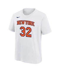 Nike Big Boys and Girls Karl-Anthony Towns White New York Knicks Association Name Number T-Shirt