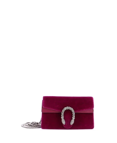 Pre-Owned Gucci Super Mini Dionysus Bag Velvet