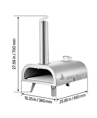 Cozito Outdoor Pizza Oven, 12 inches Wood Pellet Stainless Steel Pizza Maker