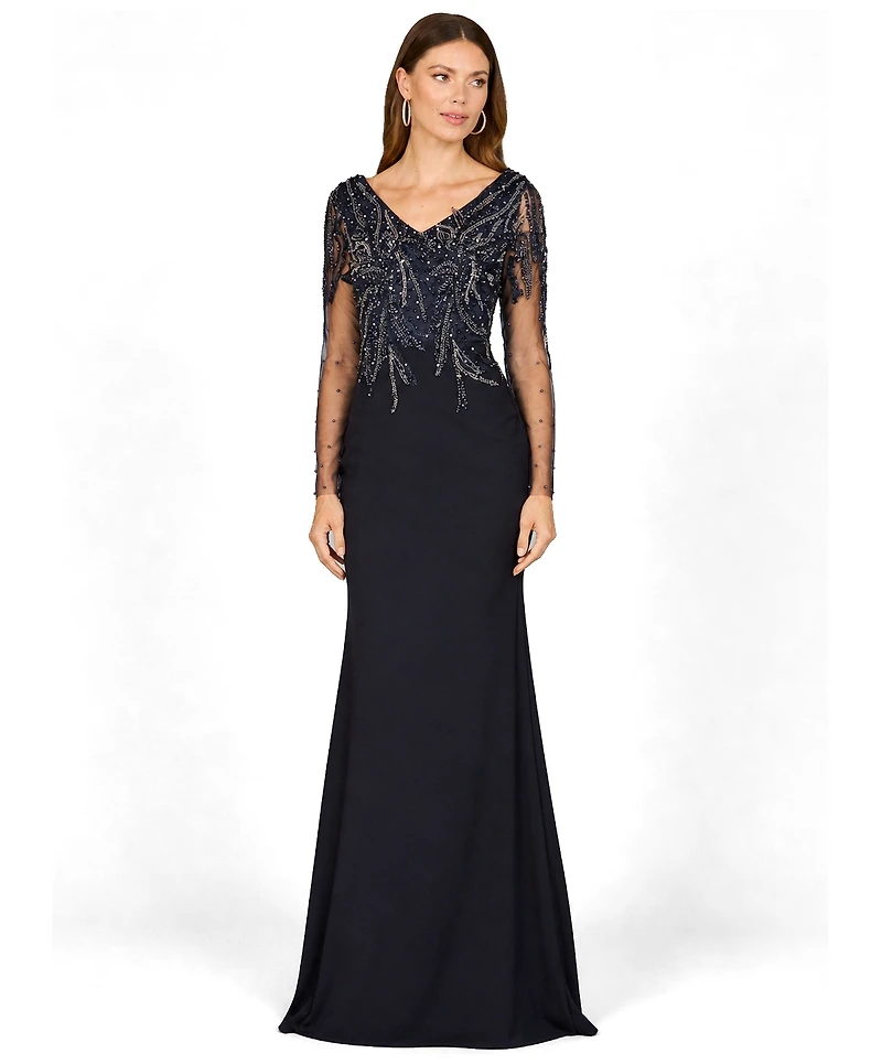 Lara Women's Long Sleeve Knit Gown