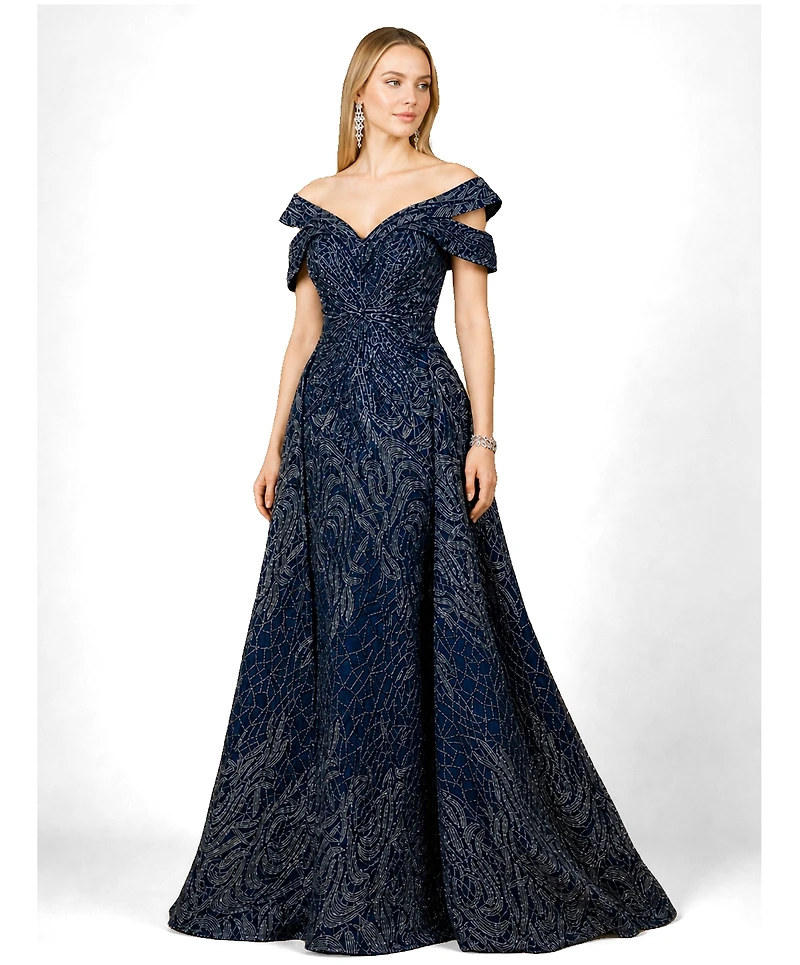 Lara Women's Off Shoulder Mermaid Lace Gown