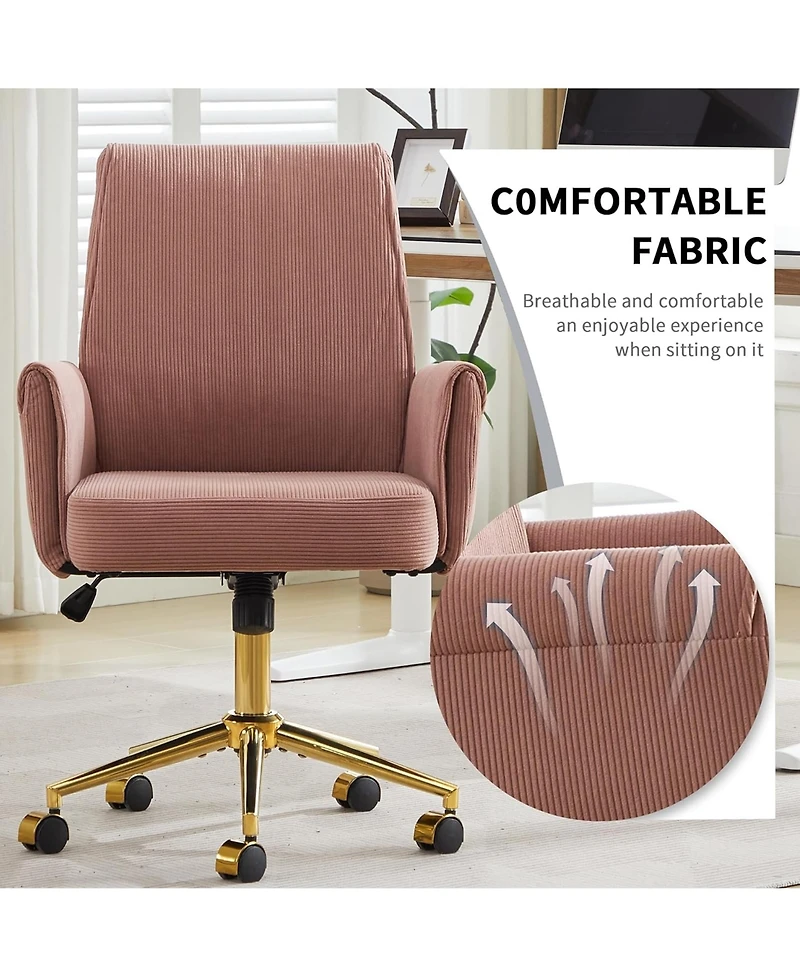 Rainsken Striped Velvet Office Chair