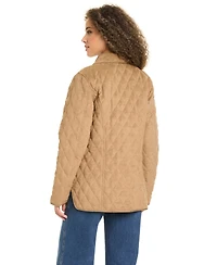Jones New York Women's Faux Sude Quilted Coat
