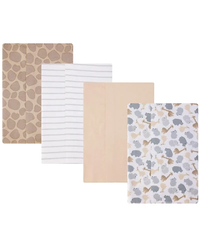 Hudson Baby Infant Cotton Poly Flannel Burp Cloths