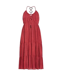 City Chic Plus Size Women's Caribbean Halter Stripe Midi Dress