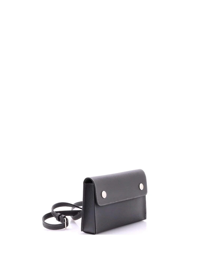 Pre-Owned HERMES Double Snap Pochette Crossbody Epsom