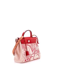Pre-Owned HERMES 31 Herbag Zip Pegase Pop Toile and Leather