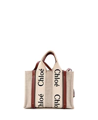 Pre-Owned Chloe Small Woody Tote Canvas with Leather