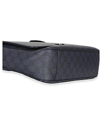 Pre-Owned Gucci Blue Black Tender Gg Supreme Dollar Calfskin Ophidia Messenger Bag