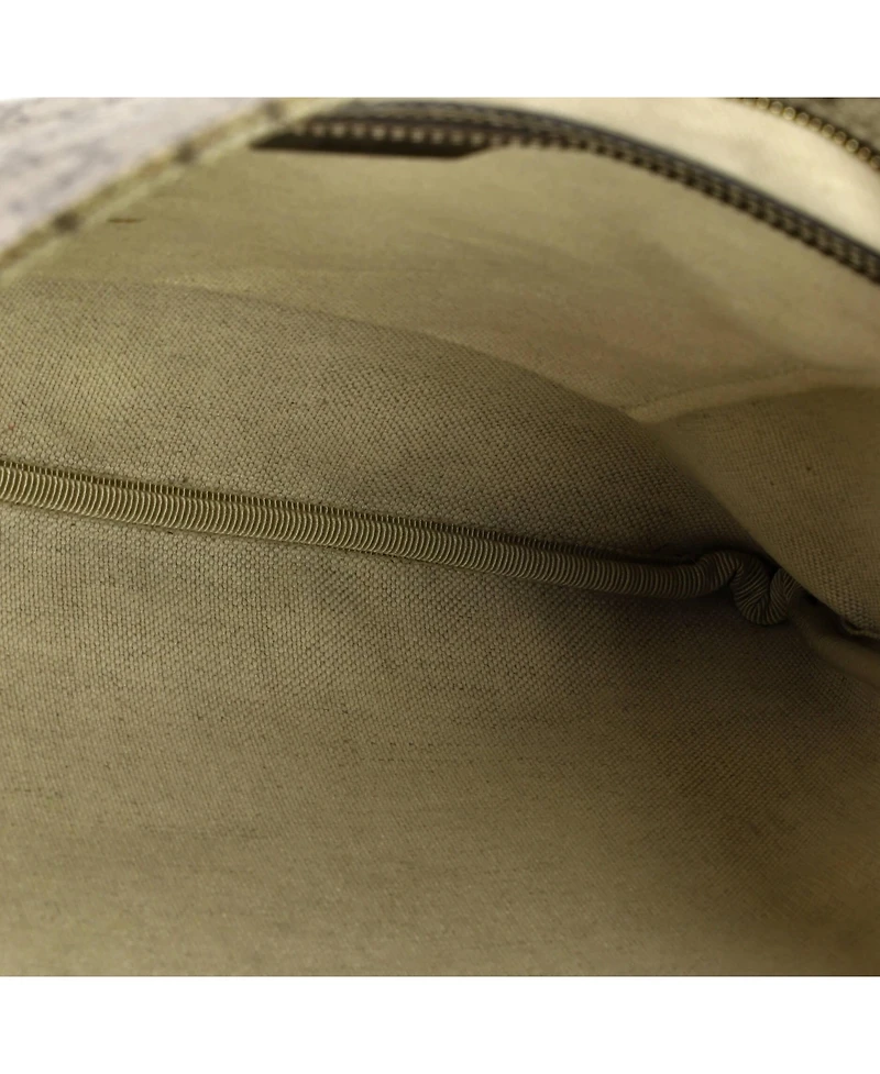 Pre-Owned Gucci Large Zip Top Messenger Bag Gg Coated Canvas