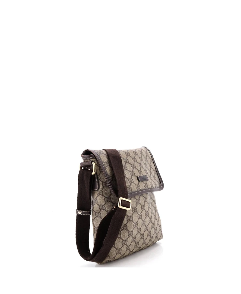 Pre-Owned Gucci Small Flap Messenger Gg Coated Canvas