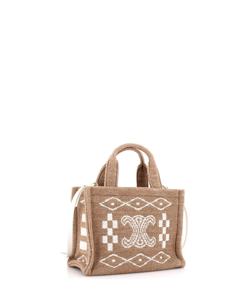 Pre-Owned Celine Small Cabas Thais Tote Printed Canvas