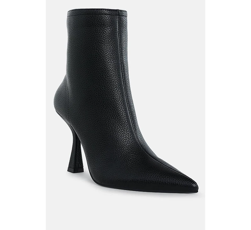 Rag & Co Women's Tentia Metallic Pleather Spool Heel Boots