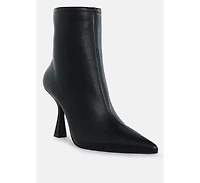 Rag & Co Women's Tentia Metallic Pleather Spool Heel Boots