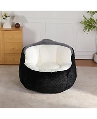 Rainsken Bean Bag Chair, Faux Fur with Filler Included, Multicolor Couch Filled, for Bedroom Living Room Reading