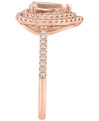 Effy Collection Morganite (7/8 ct. t.w.) & Diamond (1/4 ct. t.w.) Ring in 14k Rose Gold