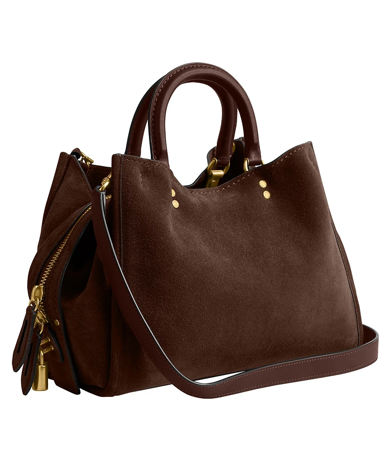 Coach Suede Rogue Medium Satchel Handbag