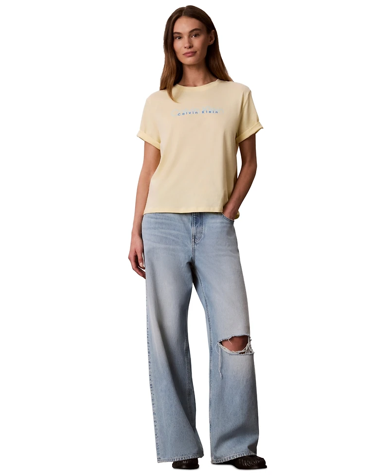 Calvin Klein Performance Women's Double Logo High Hip T-Shirt