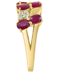 Effy Collection Ruby (1-5/8 ct. t.w.) & Diamond (1/6 ct. t.w.) Ring in 14k Yellow Gold
