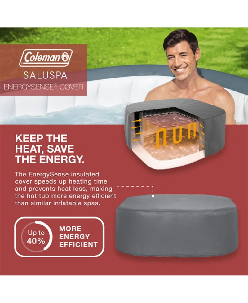 Bestway Coleman Hot Tub with 6 SaluSpa Non-Slip Spa Seats SaluSpa Pillows