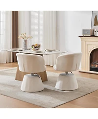 Rainsken 360degree(s) Swivel Accent Chair, Adjustable Height, Modern Chenille Upholstered Round, Ergonomic Vanity, for Living Room,Office