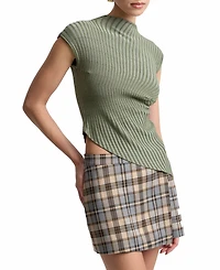 Avec Les Filles Women's Radial Rib Sleeveless Top