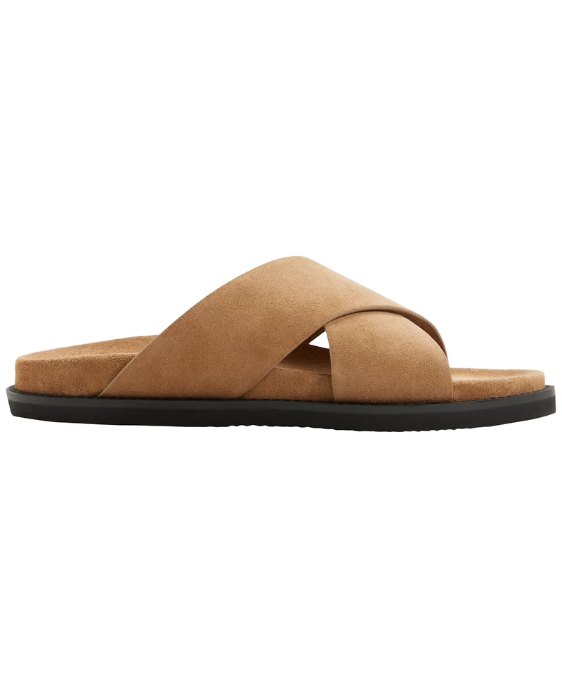Gh Bass Men's Charleswood Cross Strap Suede Slide Sandals