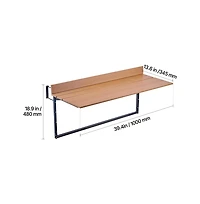 Sugift Balcony Hanging Table Folding Railing Bar Table Adjustable Outdoor