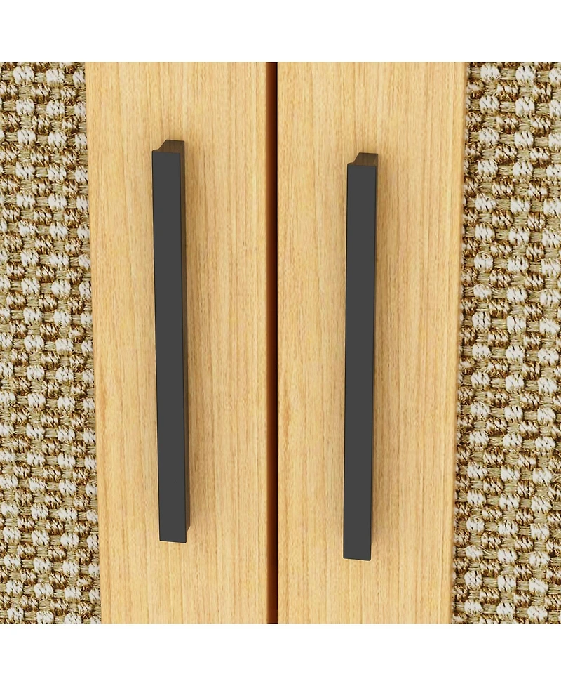 Homsee Litter Box Cabinet with Scratch-Resistant Doors - Large Wooden Cat Litter Station with Removable Shelves | Hidden Cat Toilet Furniture
