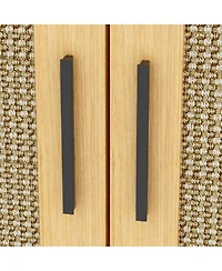 Homsee Litter Box Cabinet with Scratch-Resistant Doors - Large Wooden Cat Litter Station with Removable Shelves | Hidden Cat Toilet Furniture