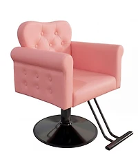 homfan Salon Styling Chair with Hydraulic Lift, 360degree(s) Swivel Lock, Pu Leather, Foam Cushion, 330 lb Capacity