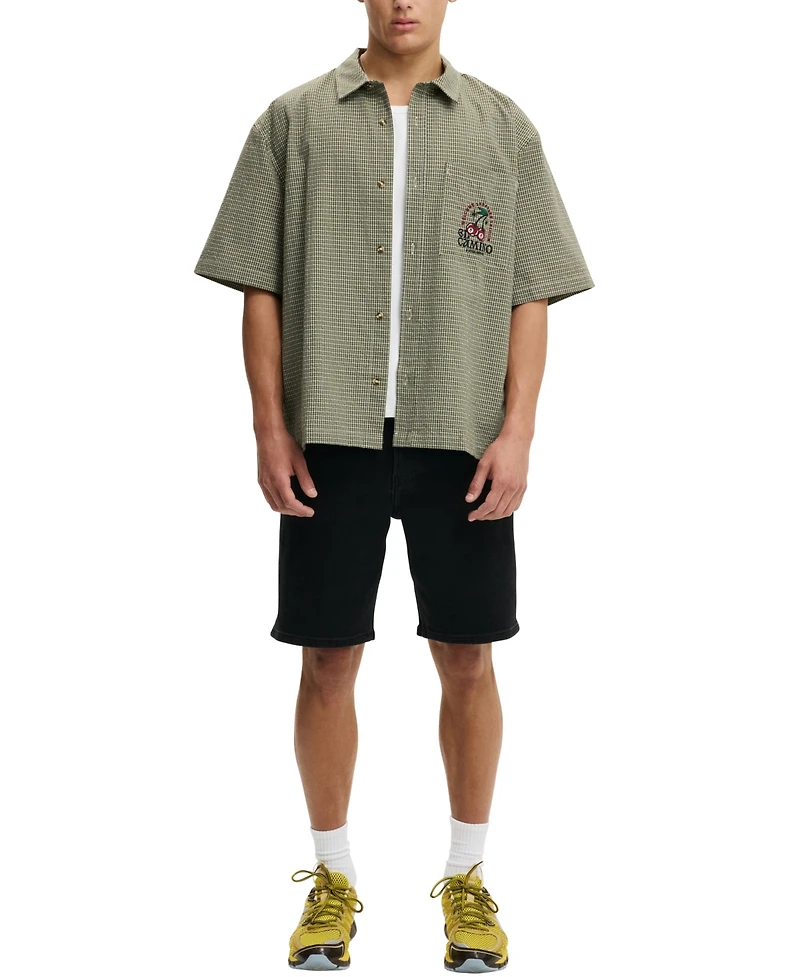 Cotton On Men's 9" Loose Straight Denim Shorts