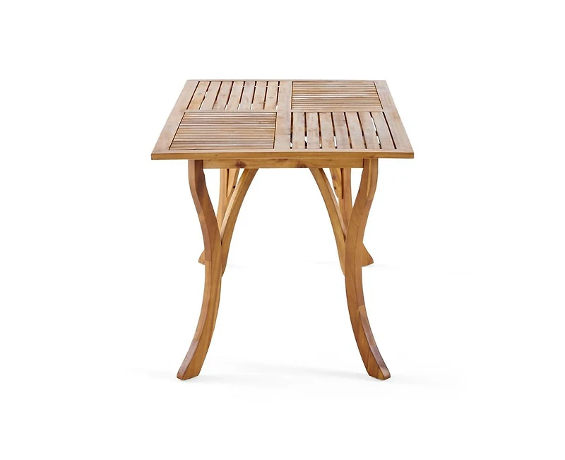 sumyeg Outdoor Rectangular Solid Wood Dining Table
