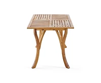 sumyeg Outdoor Rectangular Solid Wood Dining Table
