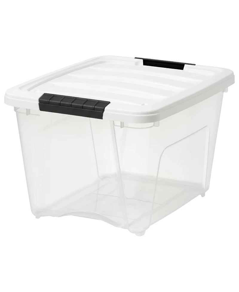 Iris Usa 19 Qt Stackable Plastic Storage Bins with Lids