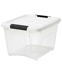 Iris Usa 19 Qt Stackable Plastic Storage Bins with Lids
