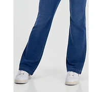 Vanilla Star Juniors' Fleece-Knit Drawstring-Waist Bootcut Jeans