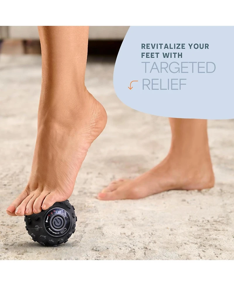 LifePro 4-Speed Vibrating Peanut Massage Ball | Lacrosse Ball & Foam Roller for Recovery & Therapy