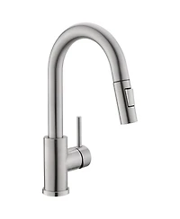 Phying Sink Faucet, Brushed Nickel Kitchen Faucets with Pull Down Sprayer, Bathroom Sink Faucets Mini Bar Prep Faucet