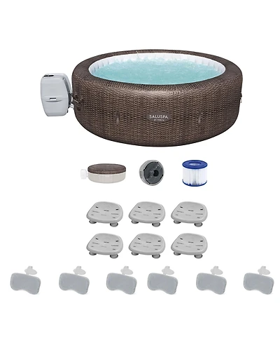 Bestway Coleman St Moritz Hot Tub with SaluSpa Seat and Headrest Pillows