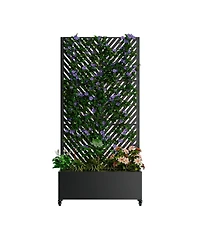 Streamdale Furniture Metal Raised Garden Bed with Trellis