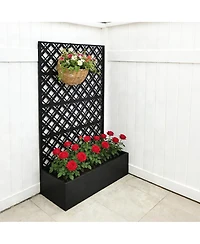 Streamdale Furniture Metal Raised Garden Bed with Trellis, 70.9"H x 43.3"W x 15.8"D