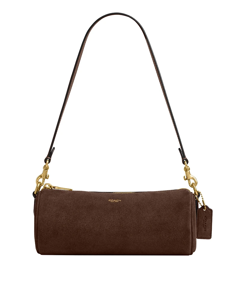 Coach Suede Small Barrel Bag