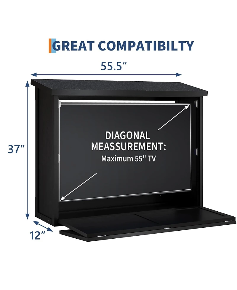 gaomon 55 Inch Outdoor Tv Enclosure