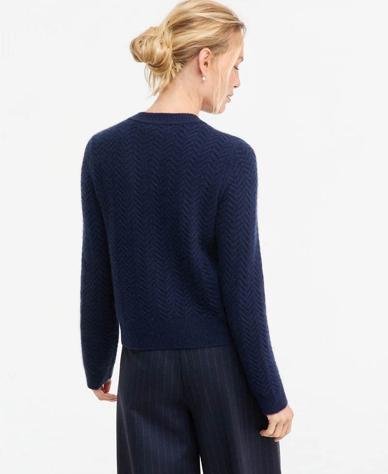 Charter Club Women's 100% Cashmere Herringbone Cardigan, Macy's Exclusive