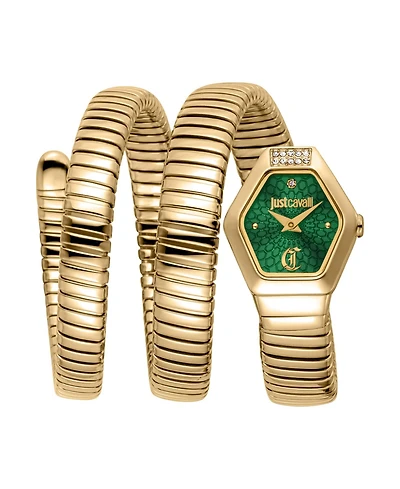 Just Cavalli Women's Romina Quartz Ip Gold Stainless Steel Bracelet Watch
