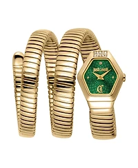 Just Cavalli Women's Romina Quartz Ip Gold Stainless Steel Bracelet Watch