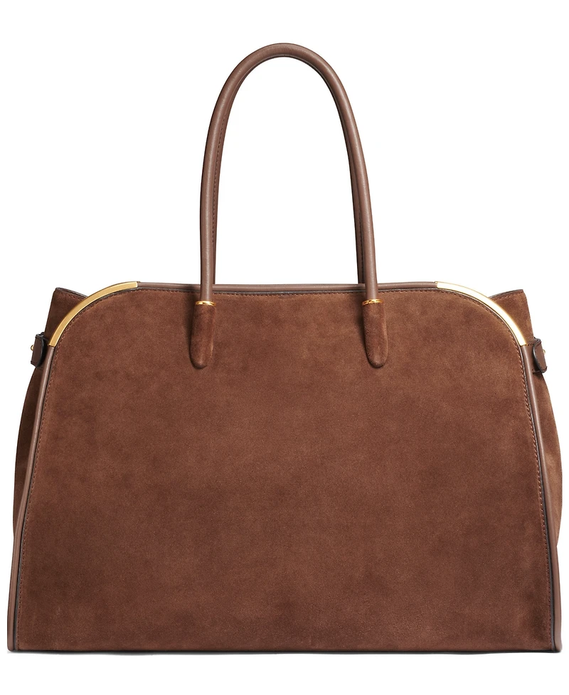 Donna Karan New York Leather Dog Clip Extra-Large Satchel Handbag