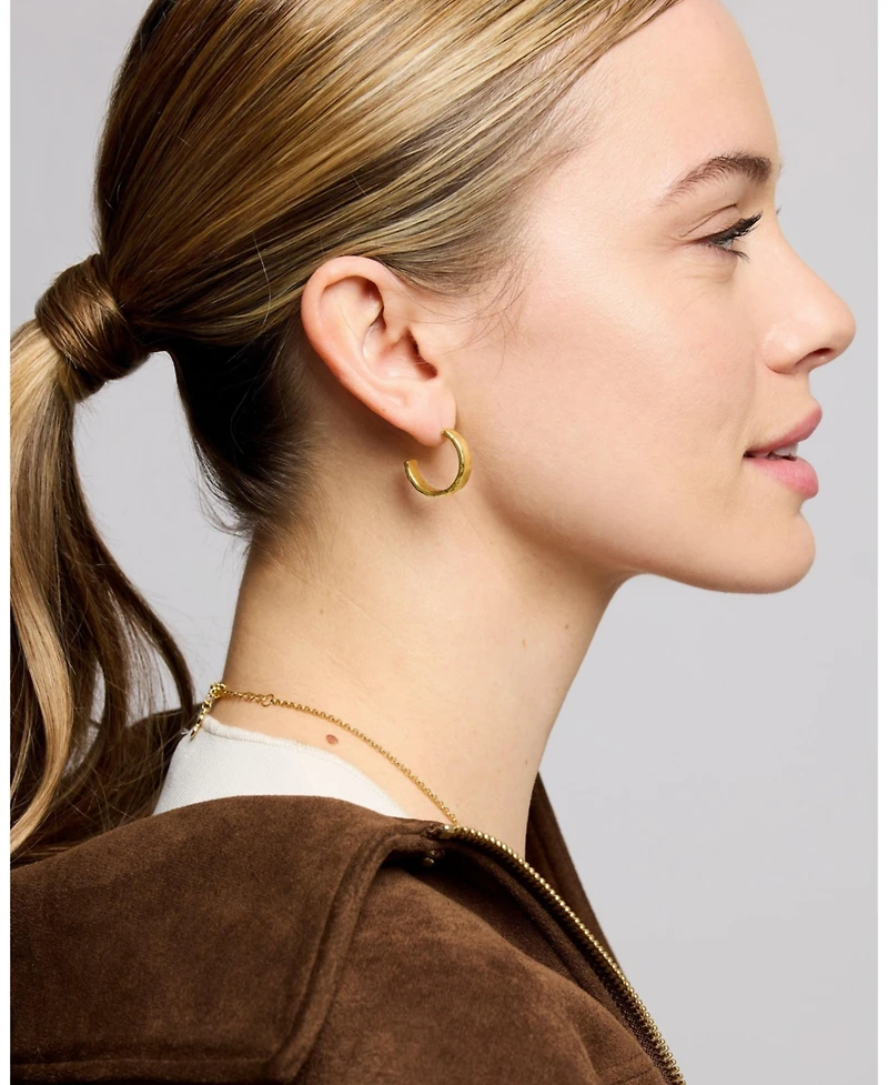 Ottoman Hands Dela Textured Hoop Earings