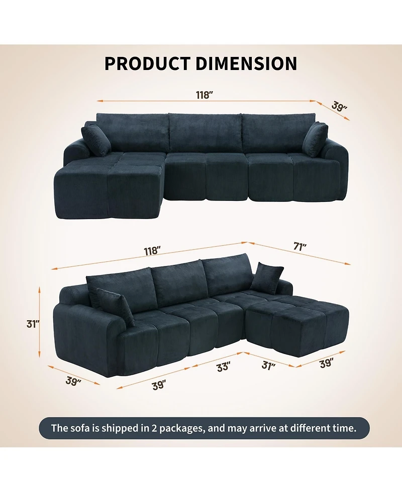 homfan Modular Sectional Sofa